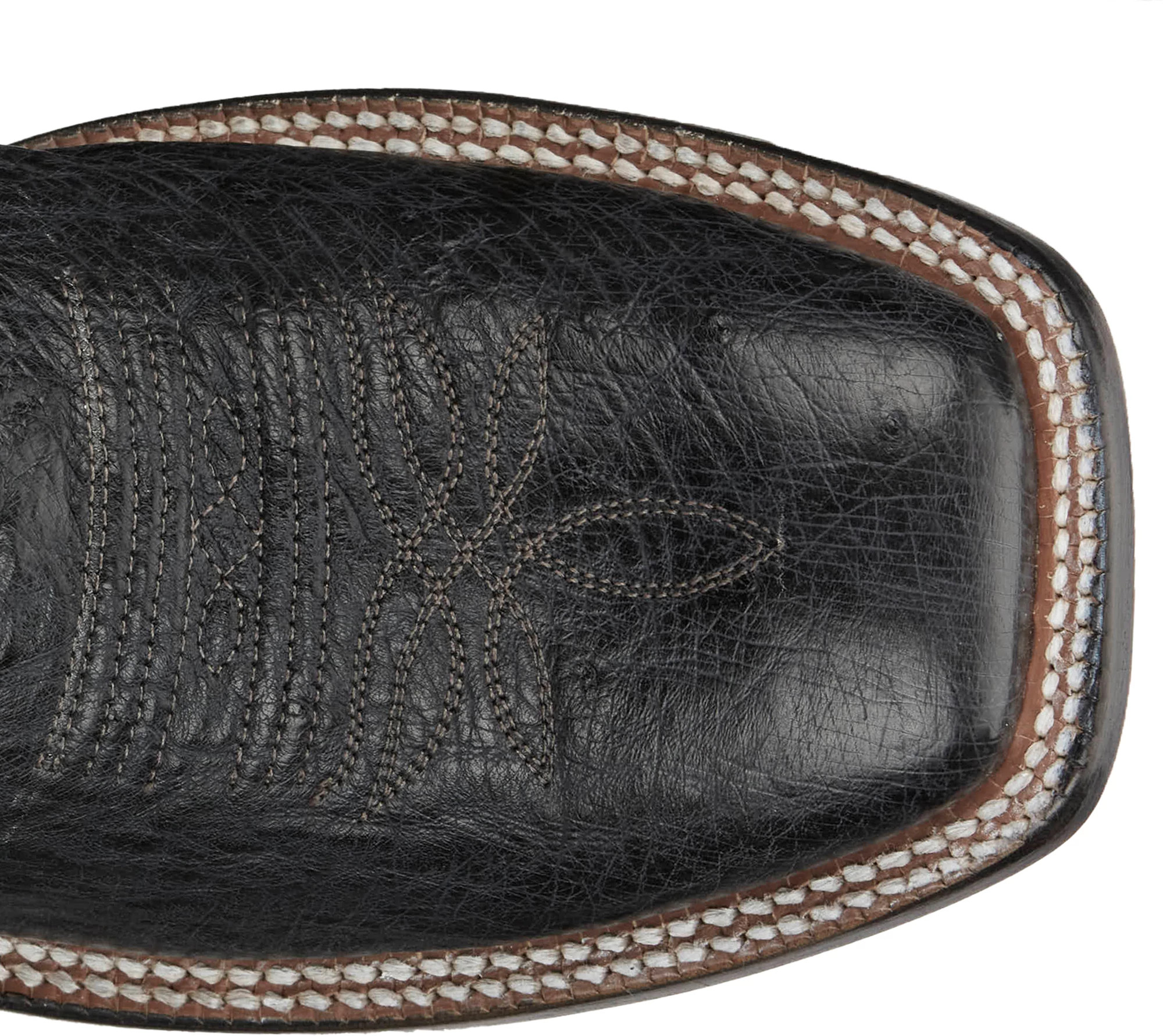 Rancho 11" Smooth Ostrich se muestra en el modelo
