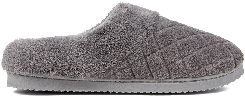 Women's Dearfoams Libby Quilted Terry Clog shown in Grey (Grey)