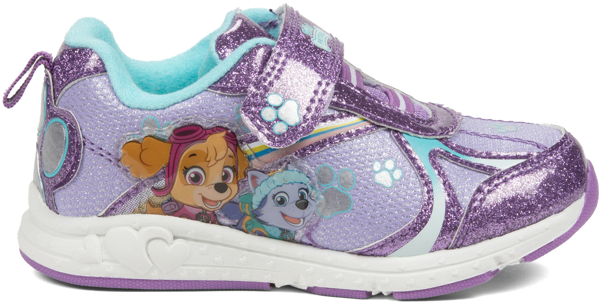 Toddler Girl's Josmo Disney Paw Patrol Velcro Runner shown in Purple (Purple)