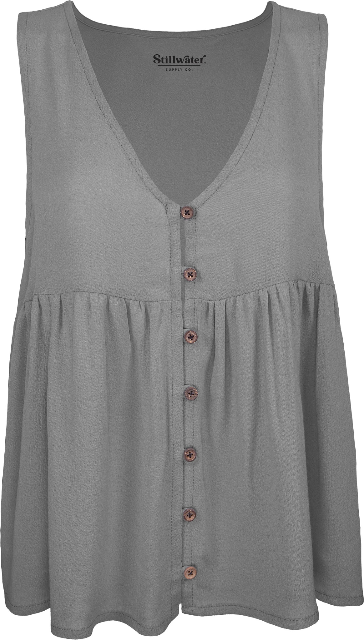 Women's Pacific Teaze Kensington Sleeveless V Neck shown in Grey (Grey)