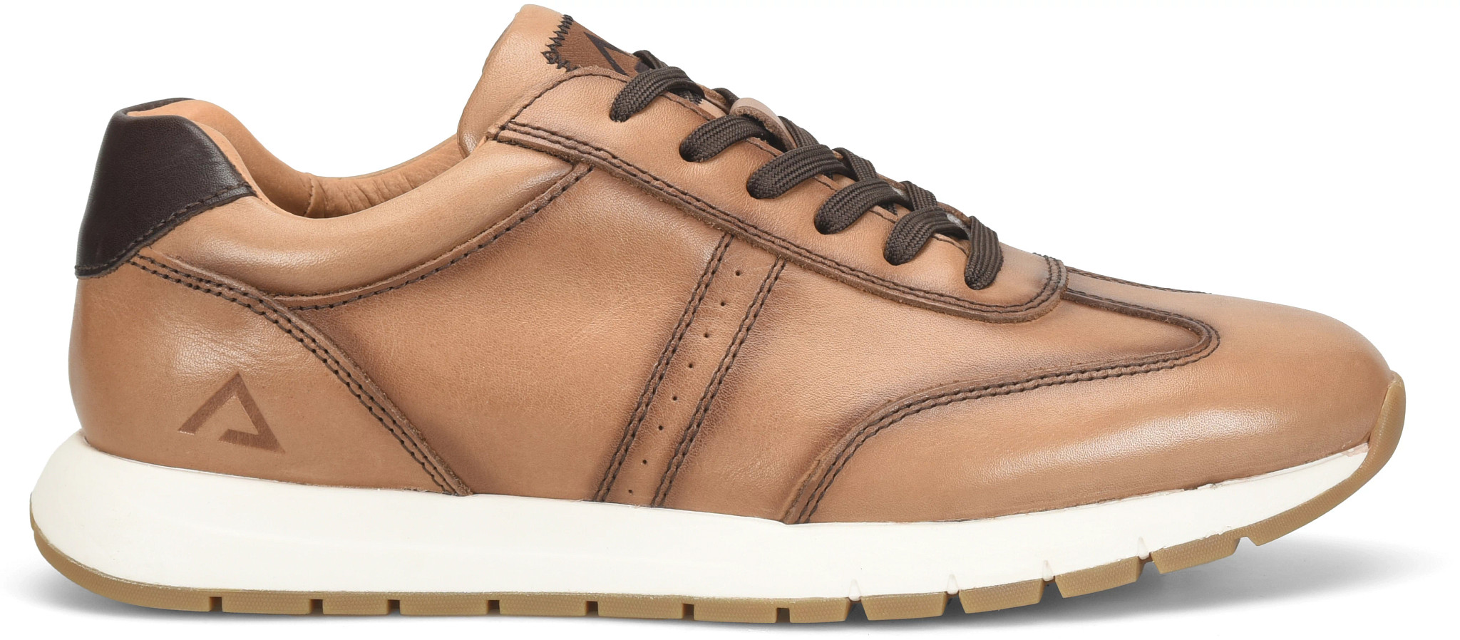 Hudson Leather Sneakers se muestra en la Beige/Chocolate (Caf&eacute;)