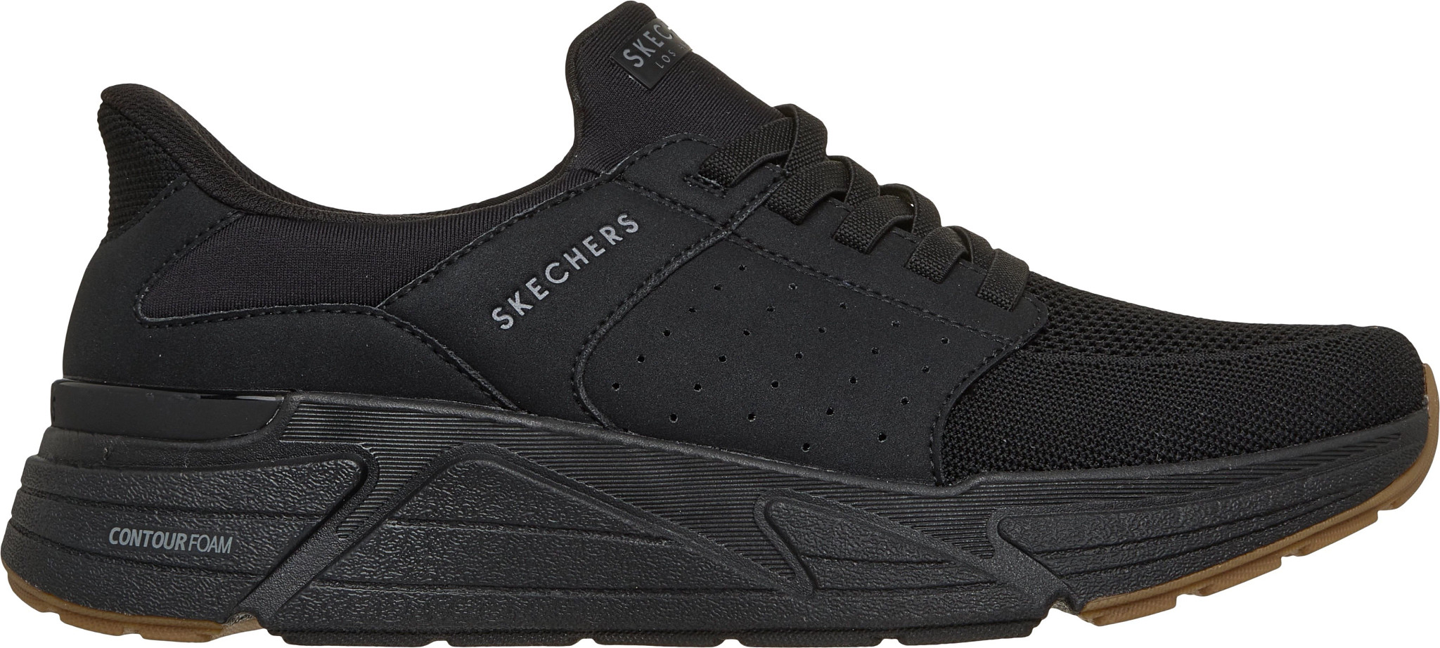 Men's Skechers Slip-Ins Rovino Lite Dress In Knit shown in Black (Black)
