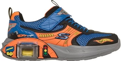 Boy's Skechers Garage & Two Toy Cars shown in Black/Blue/Orange (Multicolor)