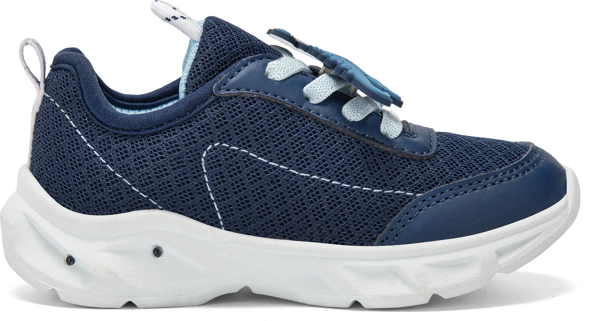 Toddler Boy's Carters Powa Dinosaur Runner shown in Navy (Blue)
