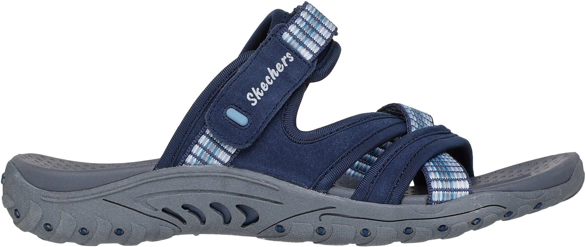 Women's Skechers Reggae Color-Full Slide shown in Navy (Blue)