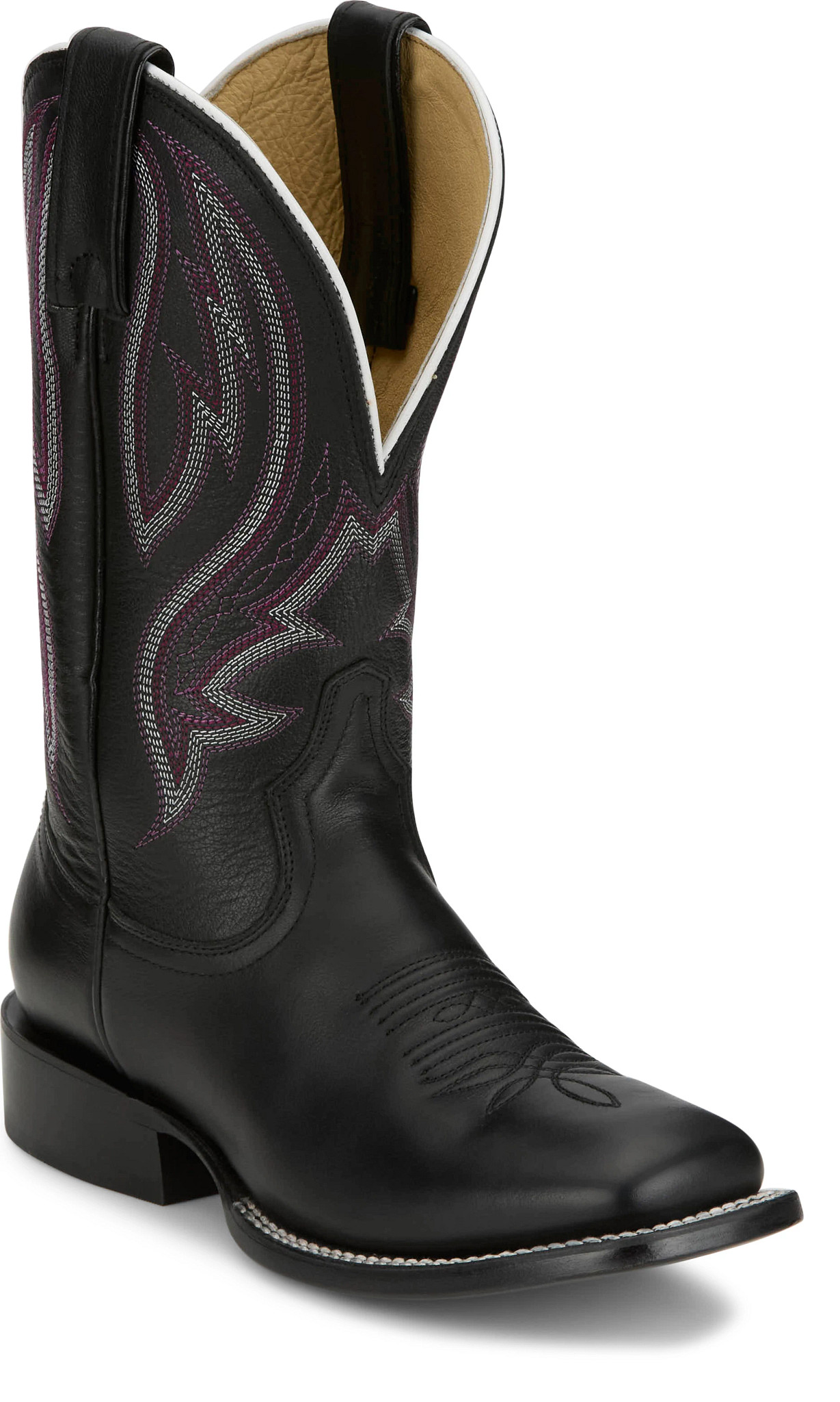 Darcia 11" Western Boots shown in Dusk (Black)