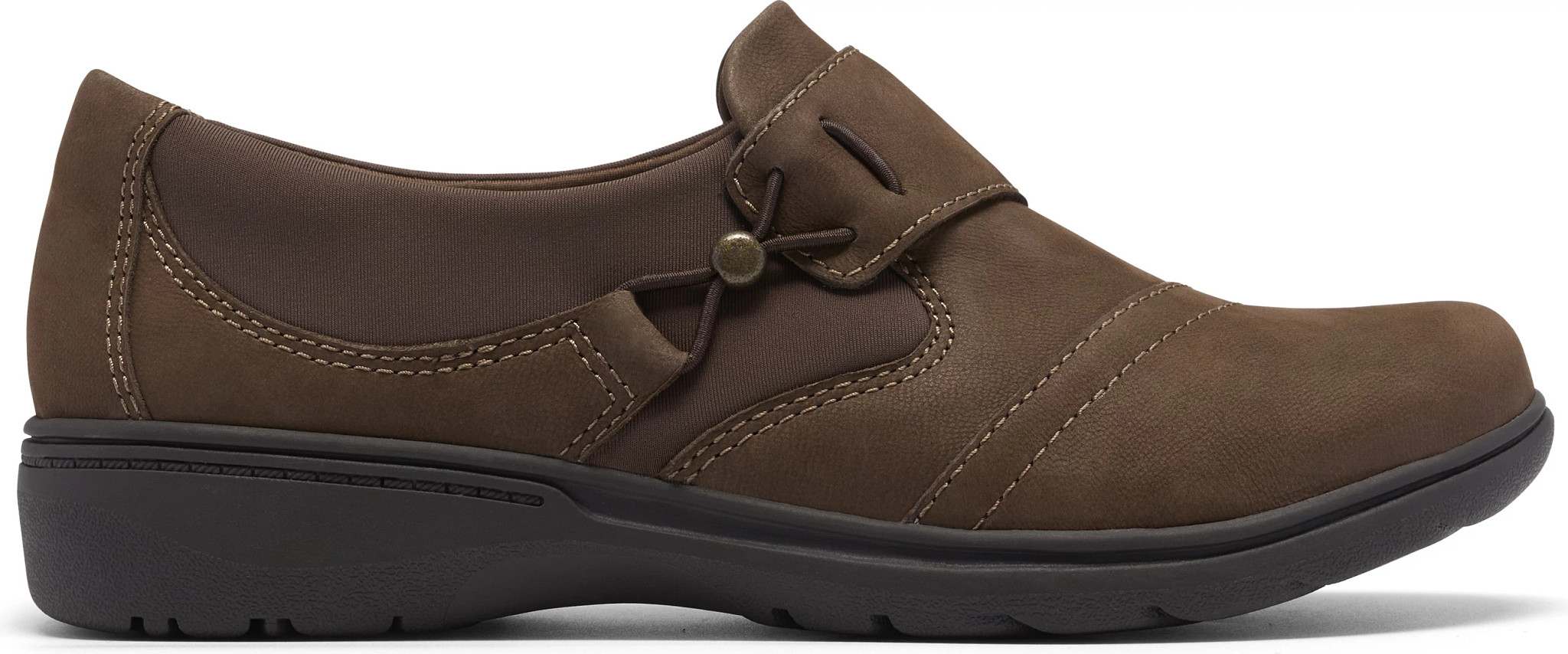 Women's Clarks Carleigh Lily Slip On shown in Mushroom (Brown)