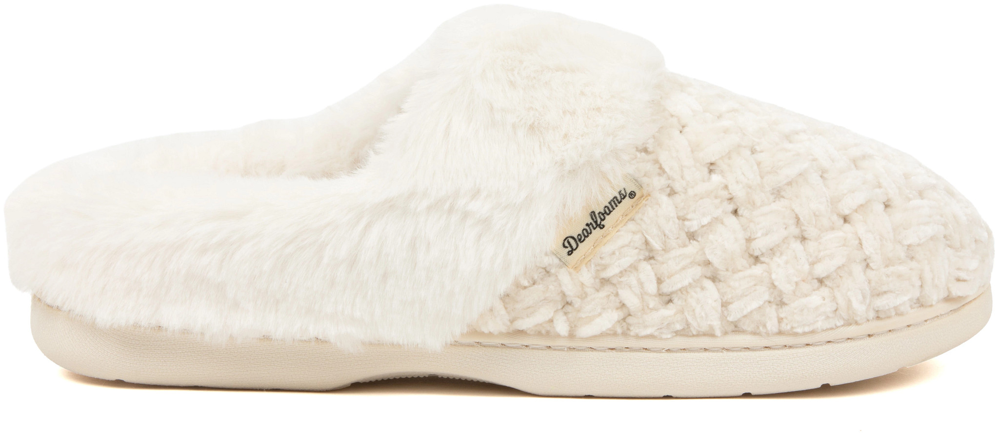 Women's Dearfoams Claire shown in Cream (Off White)