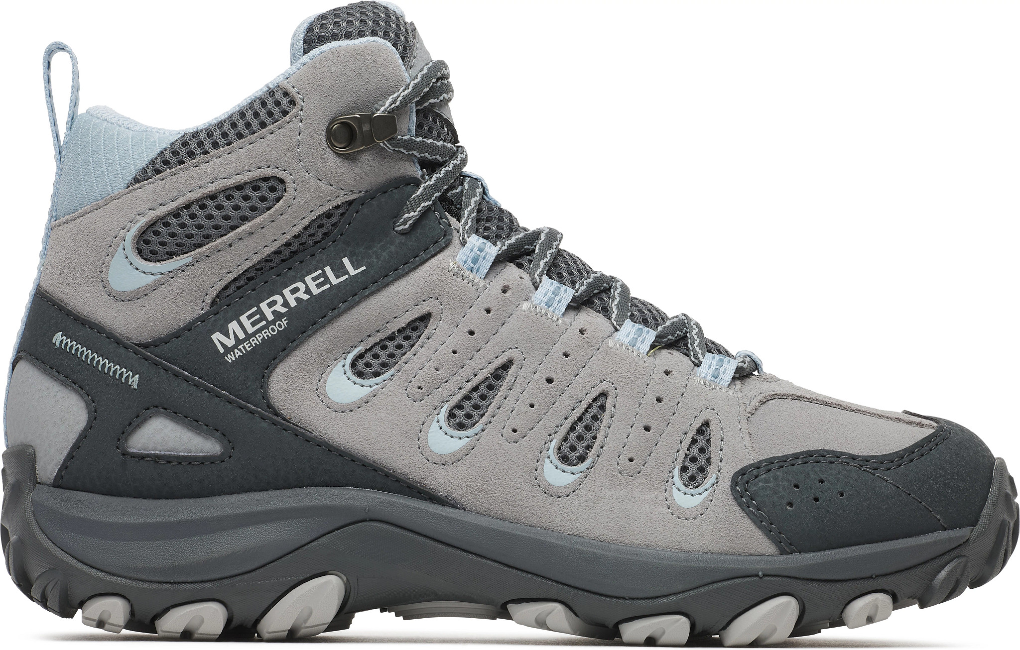 Women's Merrell  Waterproof Crosslander 4 Hiker shown in Cement (Grey)