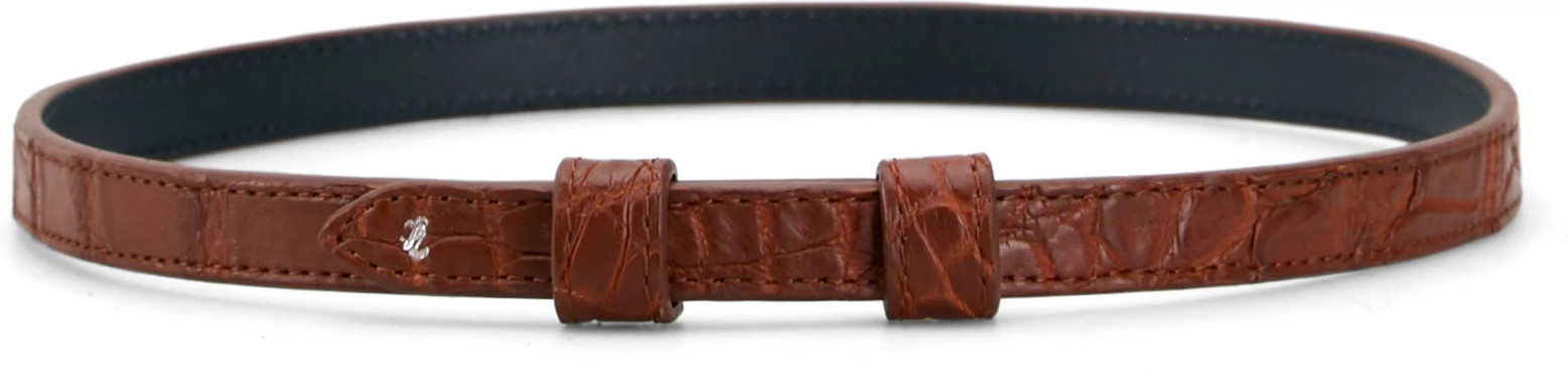 Tony Lama Alligator Hat Band shown in Cognac (Brown)