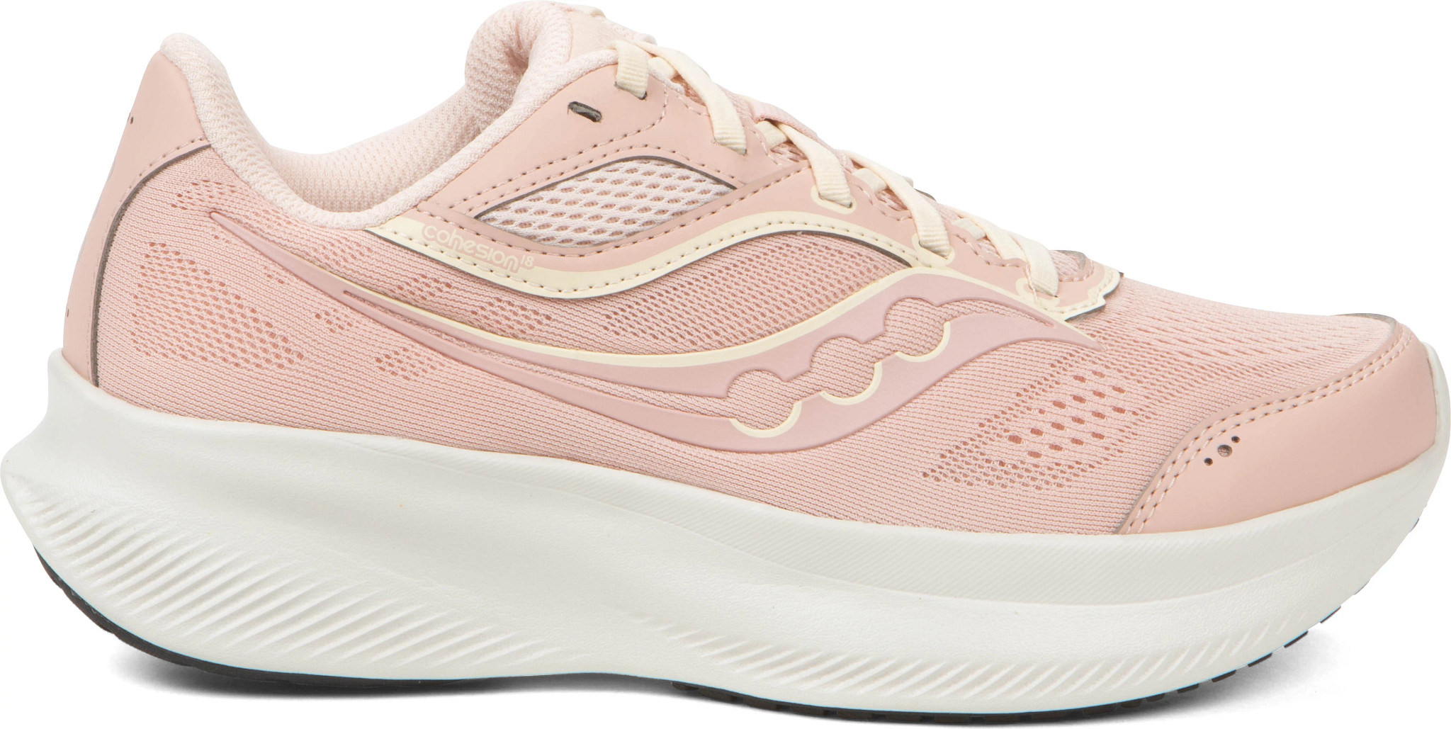 Women's Saucony Cohesion 18 Wide Runner shown in Cameo/Quartz (Pink)