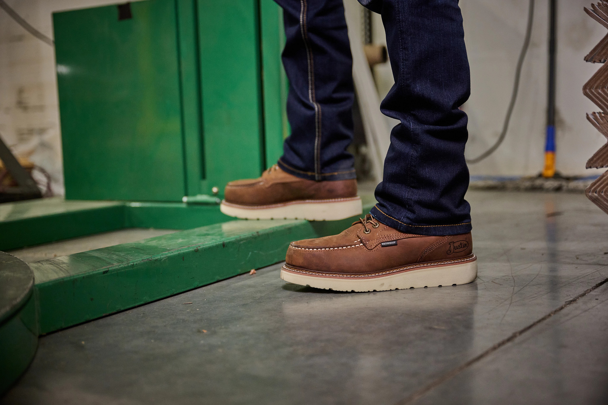 Garren 6" Waterproof Steel Toe shown on model 