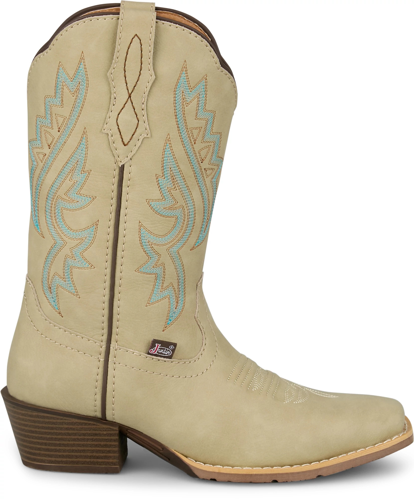 Women's Justin 10 Inch Square Toe Gypsy shown in Bone (Off White)