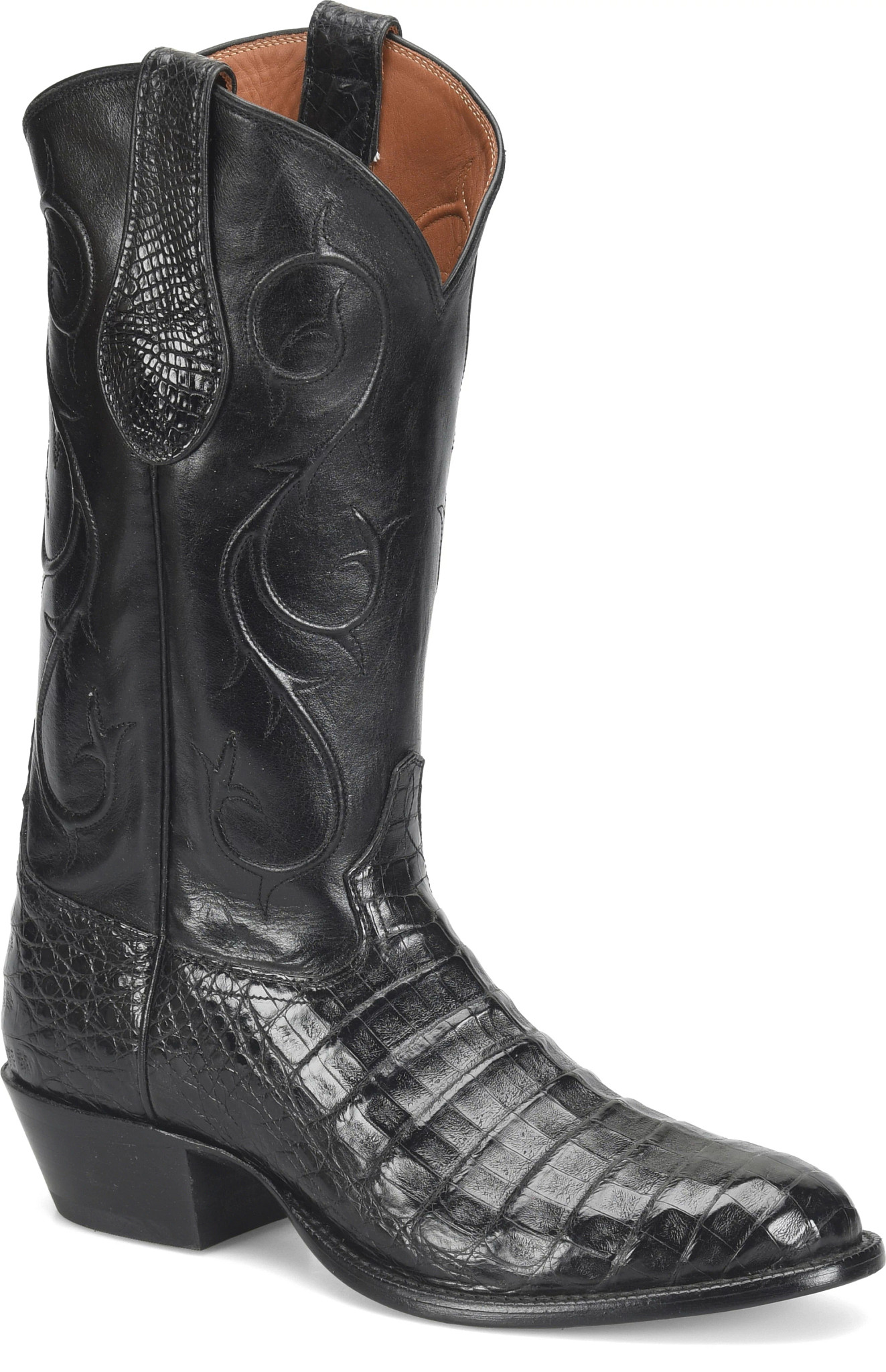 Agustin 13" Belly Caiman shown in Inky (Black)