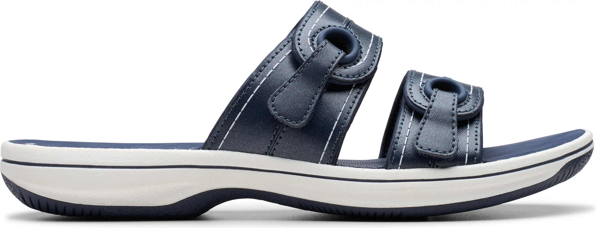 Women's Clarks Cloudsteppers Breeze Maye shown in Navy (Blue)