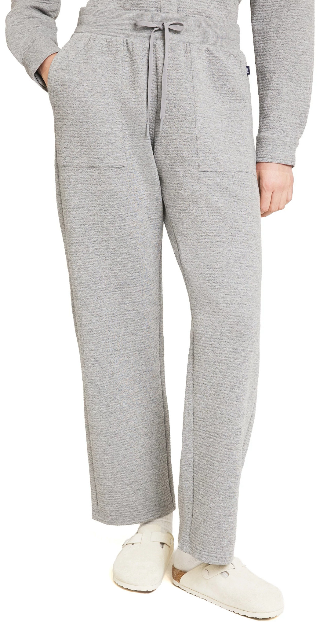 Women's Lands' End Straight Leg Pant shown in Grey Heather (Grey)