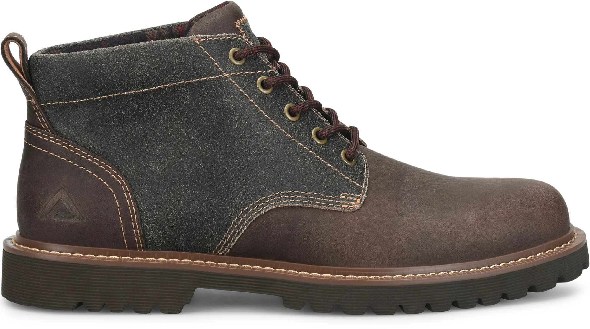 William Waterproof Leather 4 Inch Boots se muestra en la Dark Brown/Mustang (Caf&eacute;)