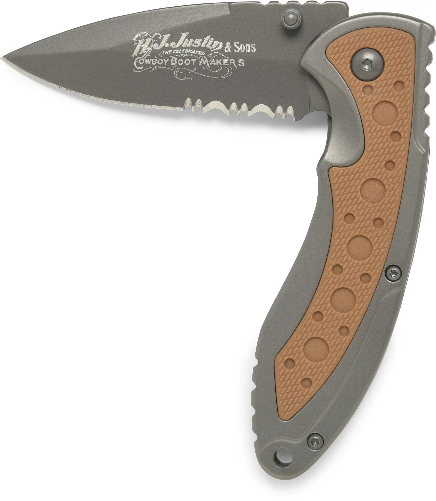 Inlay Pocket Knife se muestra en la Brown (Caf&eacute;)