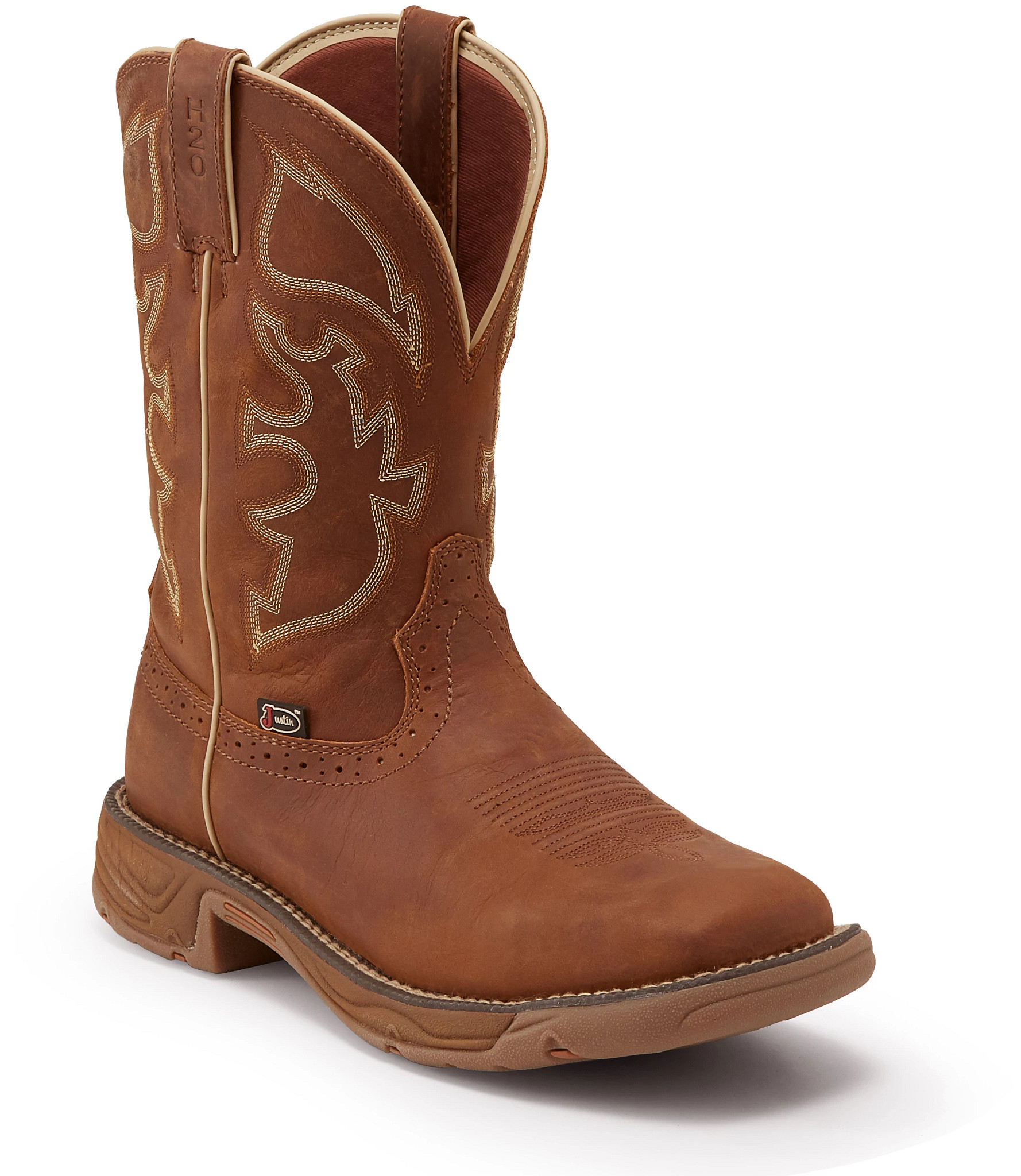 Justin stampede work 2025 boots steel toe