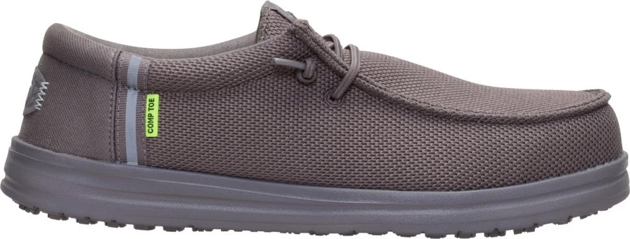 Men's Hey Dude Wally Work Composite Toe shown in Dark Gray (Grey)