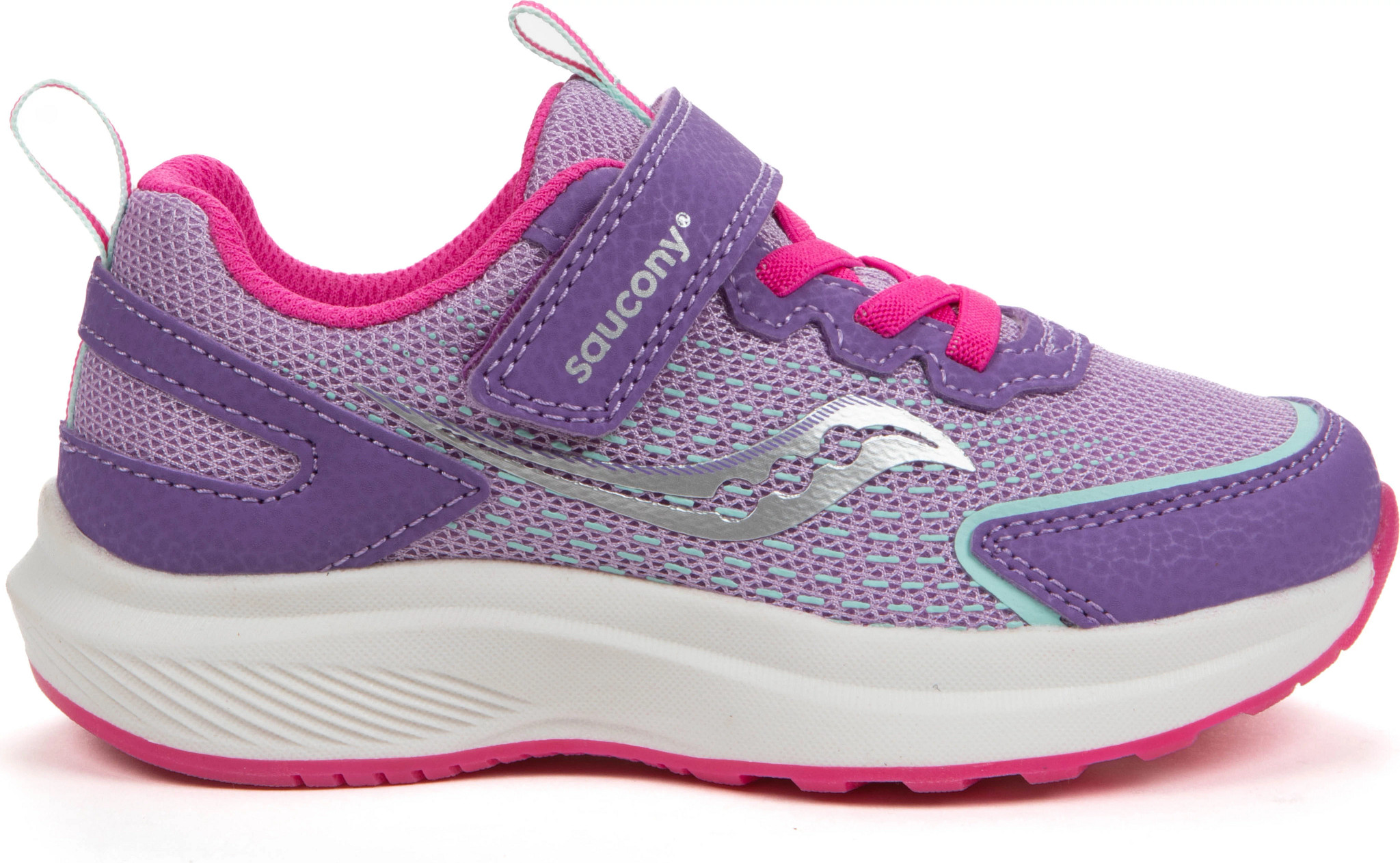 Girl's Saucony Cohesion Fst Runner shown in Purple/Pink (Purple)
