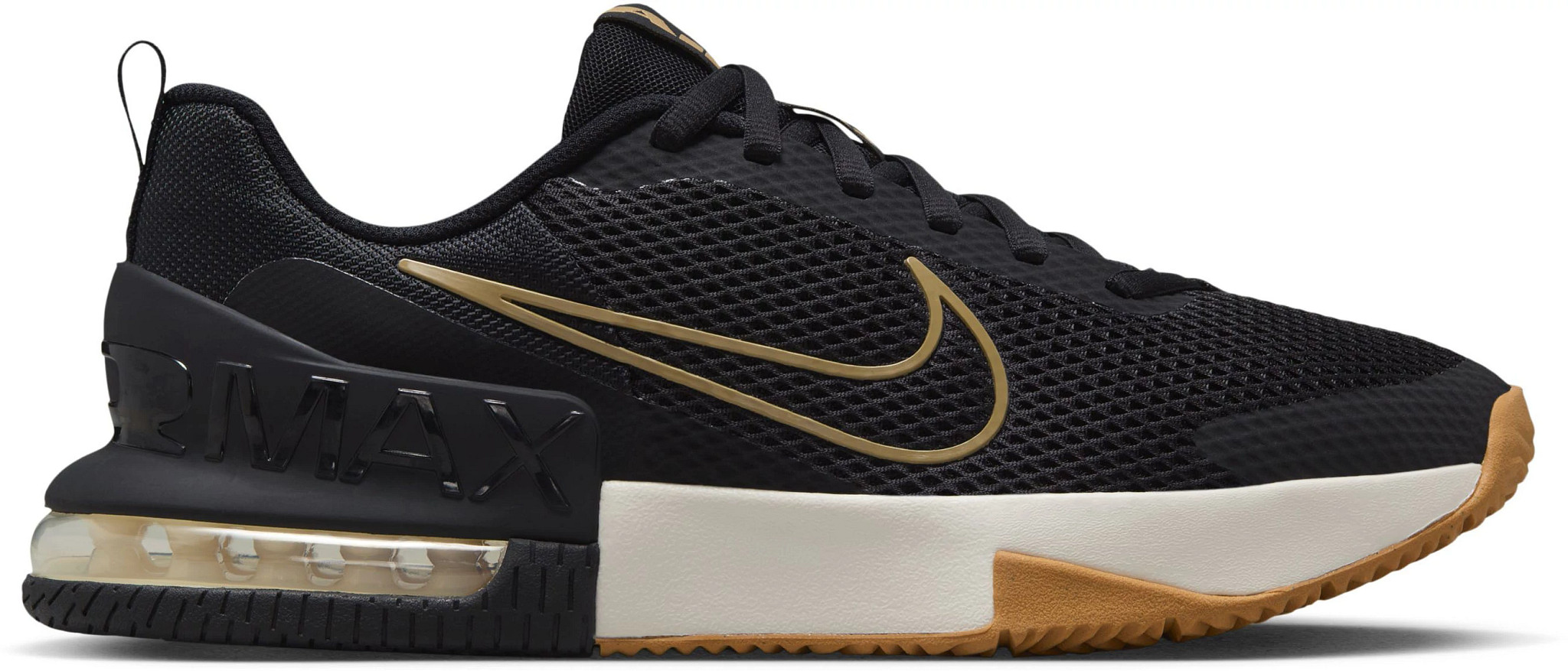 Men's Nike Air Alpha Max 6 Trainer shown in Black Gold (Blue)
