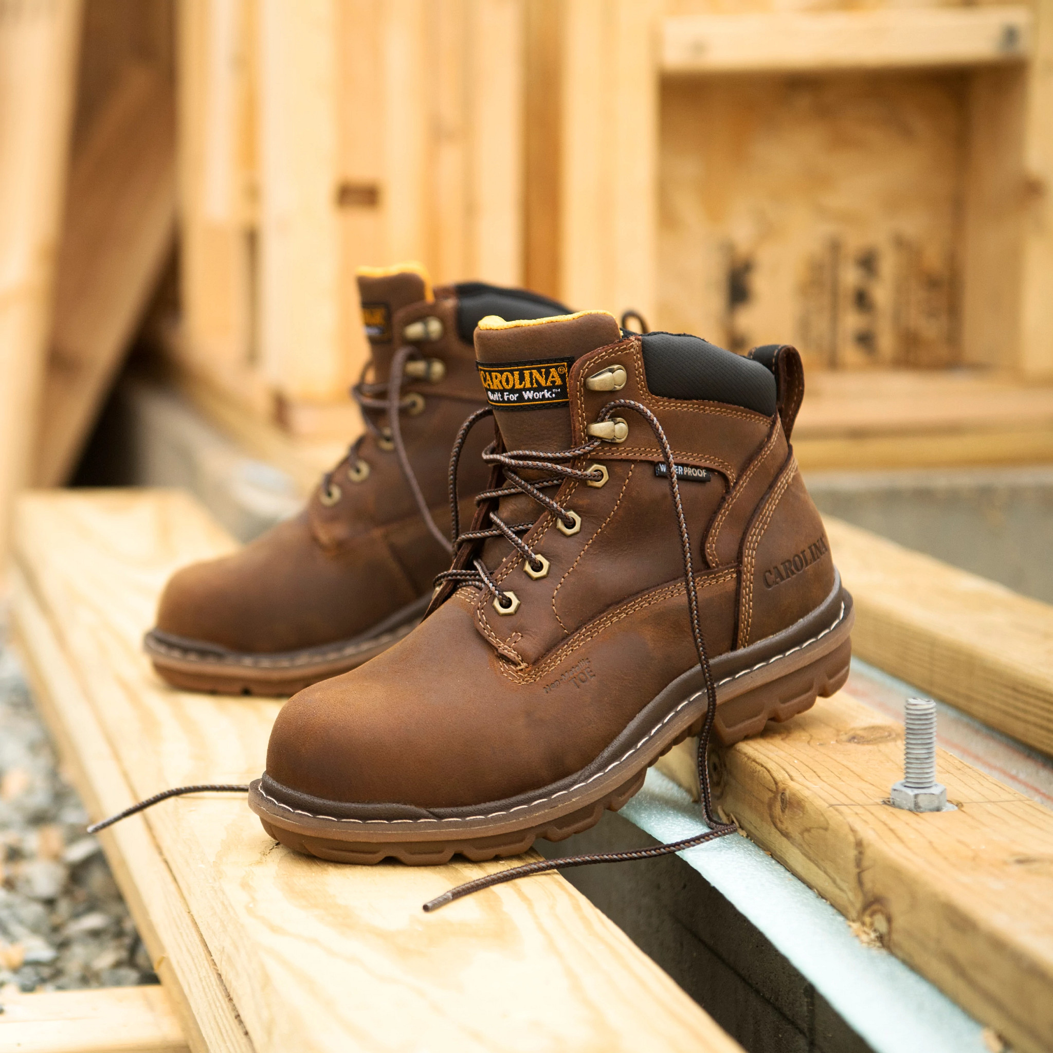 Dormite 6" Composite Toe Waterproof Work Boot shown on model 
