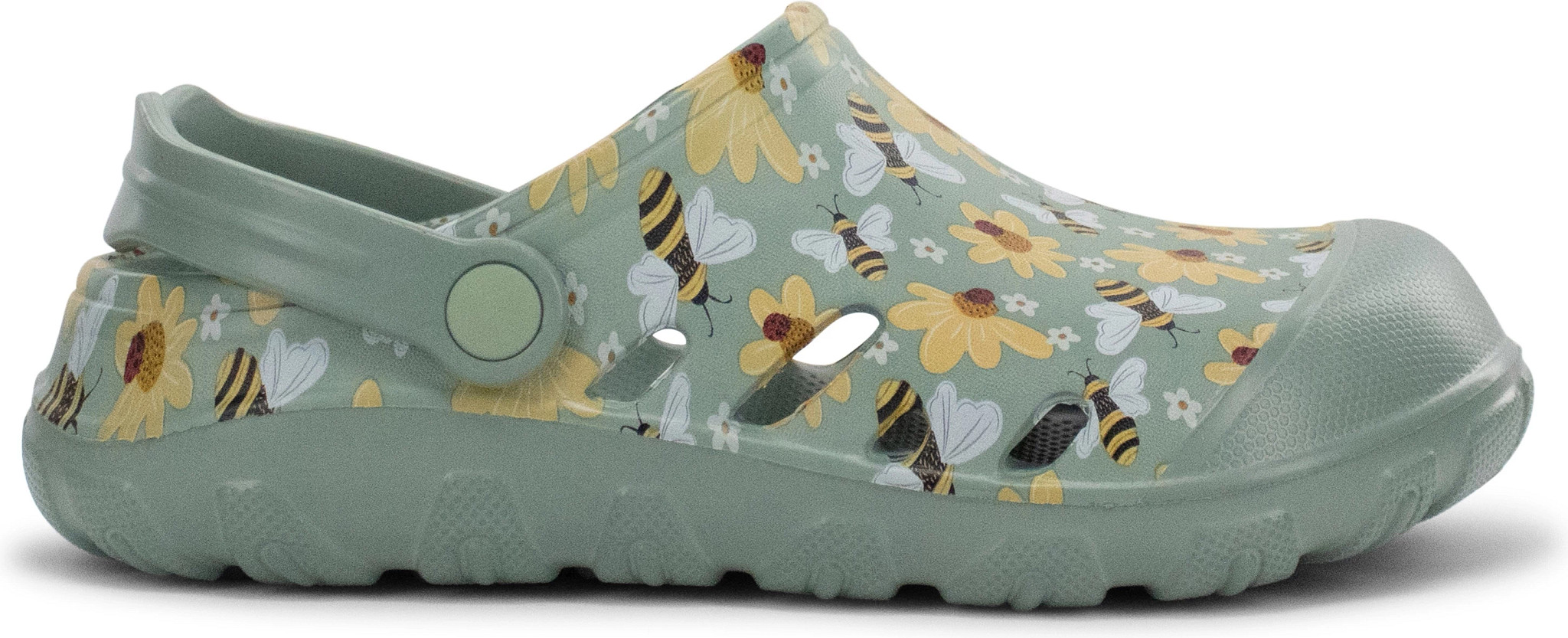 Women's Western Chief Easies Bee Meadow Clog shown in Sage/Multi (Green)