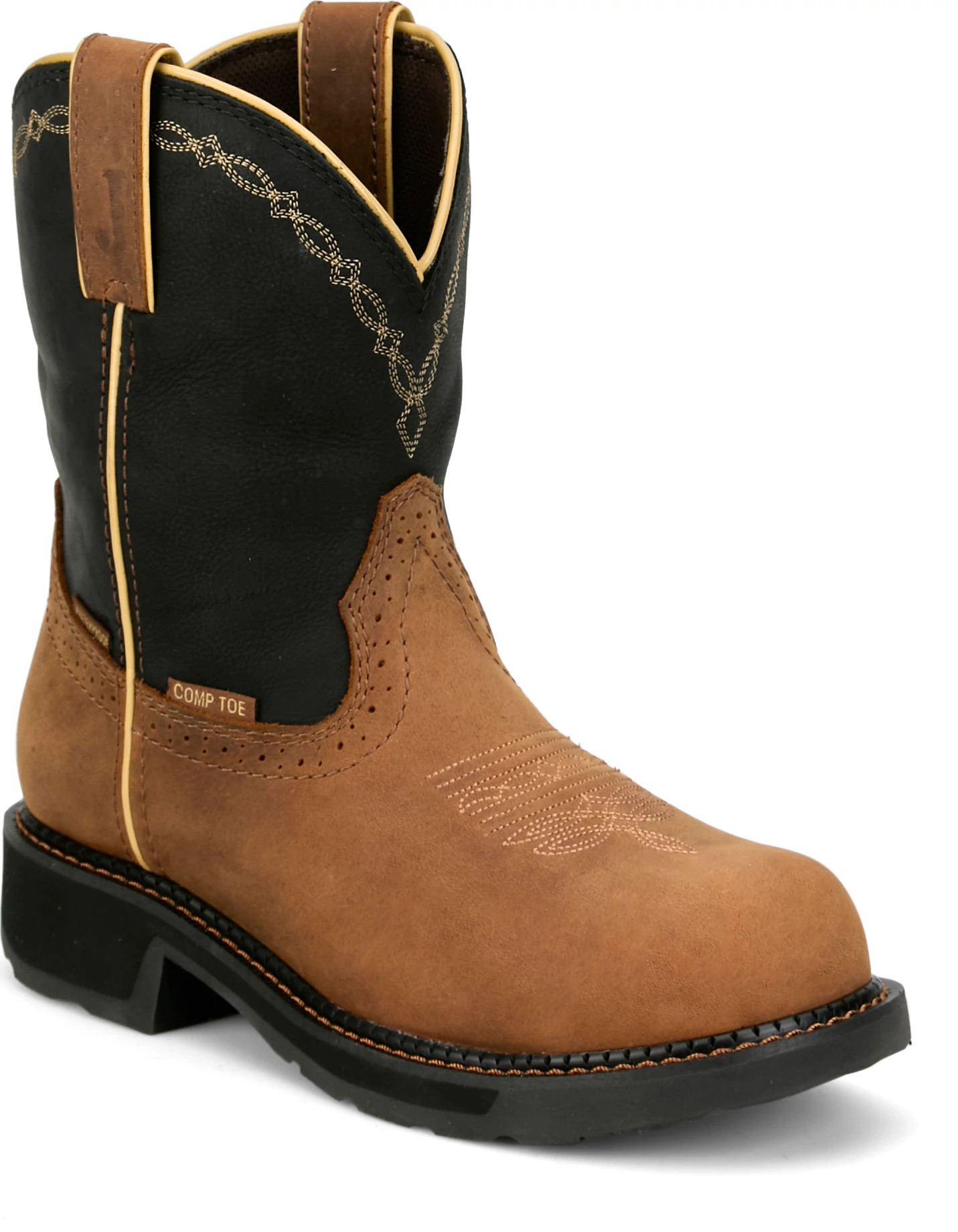Darby 8" Waterproof Nano Composite  shown in Cognac (Black)
