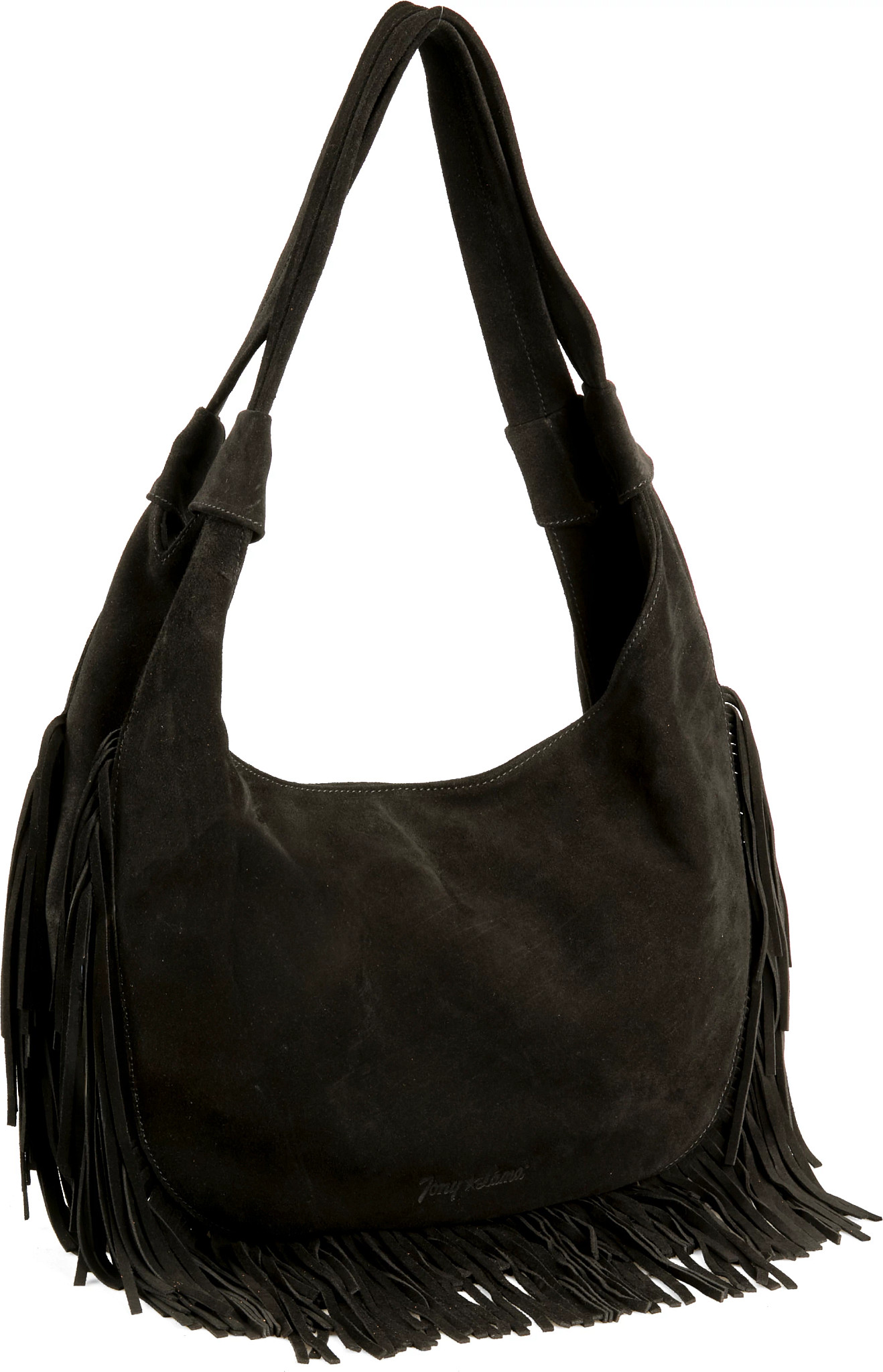 Camille Fringe Hobo Bag shown in Black (Black)