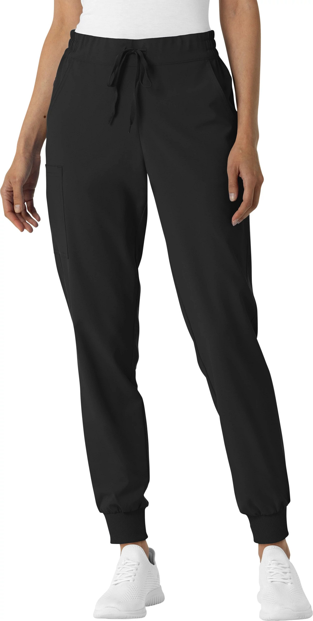 Women's Wonderwink Renew Cargo Jogger shown in Black (Black)