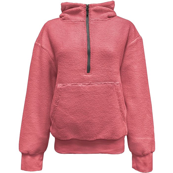 Women's Pacific Teaze Sherpa Hoodie Quarter Zip Super Shoes