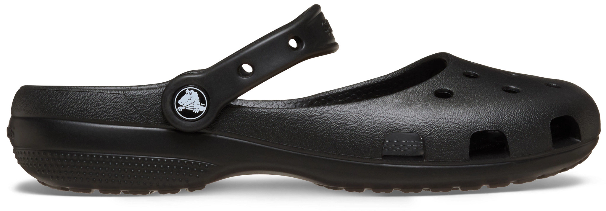 Women's Crocs Classic Ballet Mary Jane shown in Black (Black)