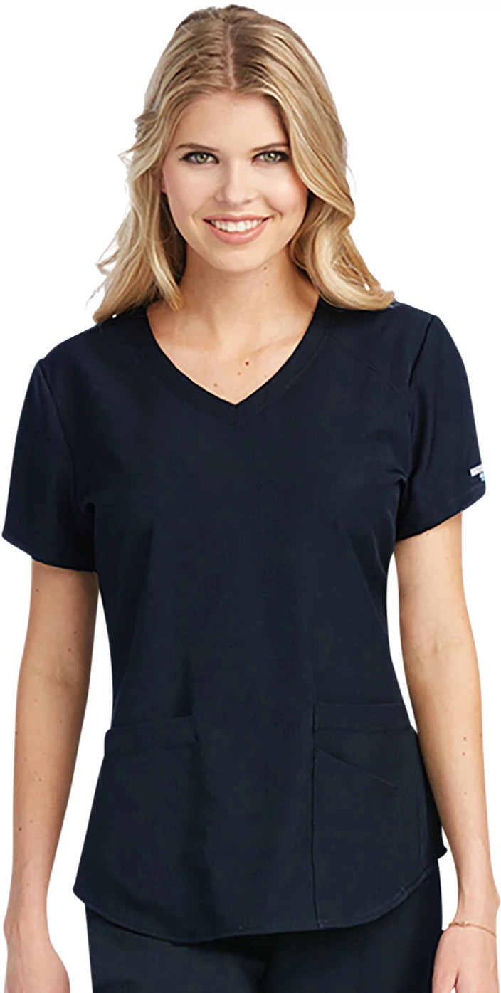 Women's Skechers Breeze V Neck shown in Black (Black)