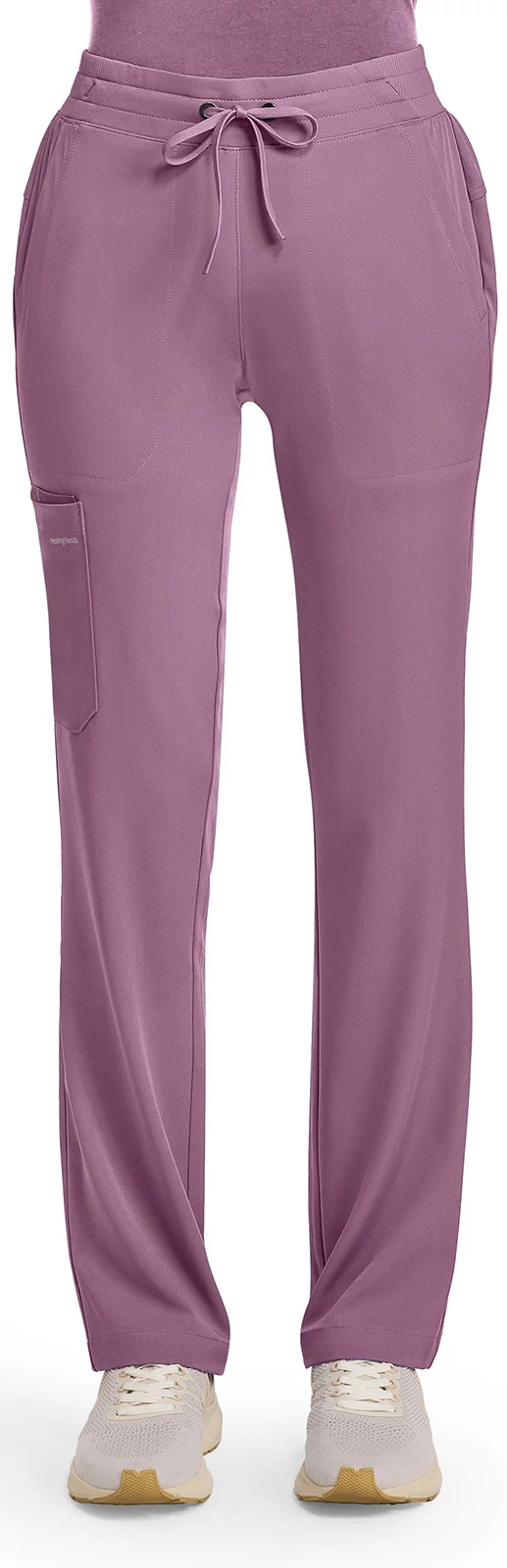 Women's Healing Hands HH Works Reese Straight Leg Cargo Pant shown in Mauve (Pink)