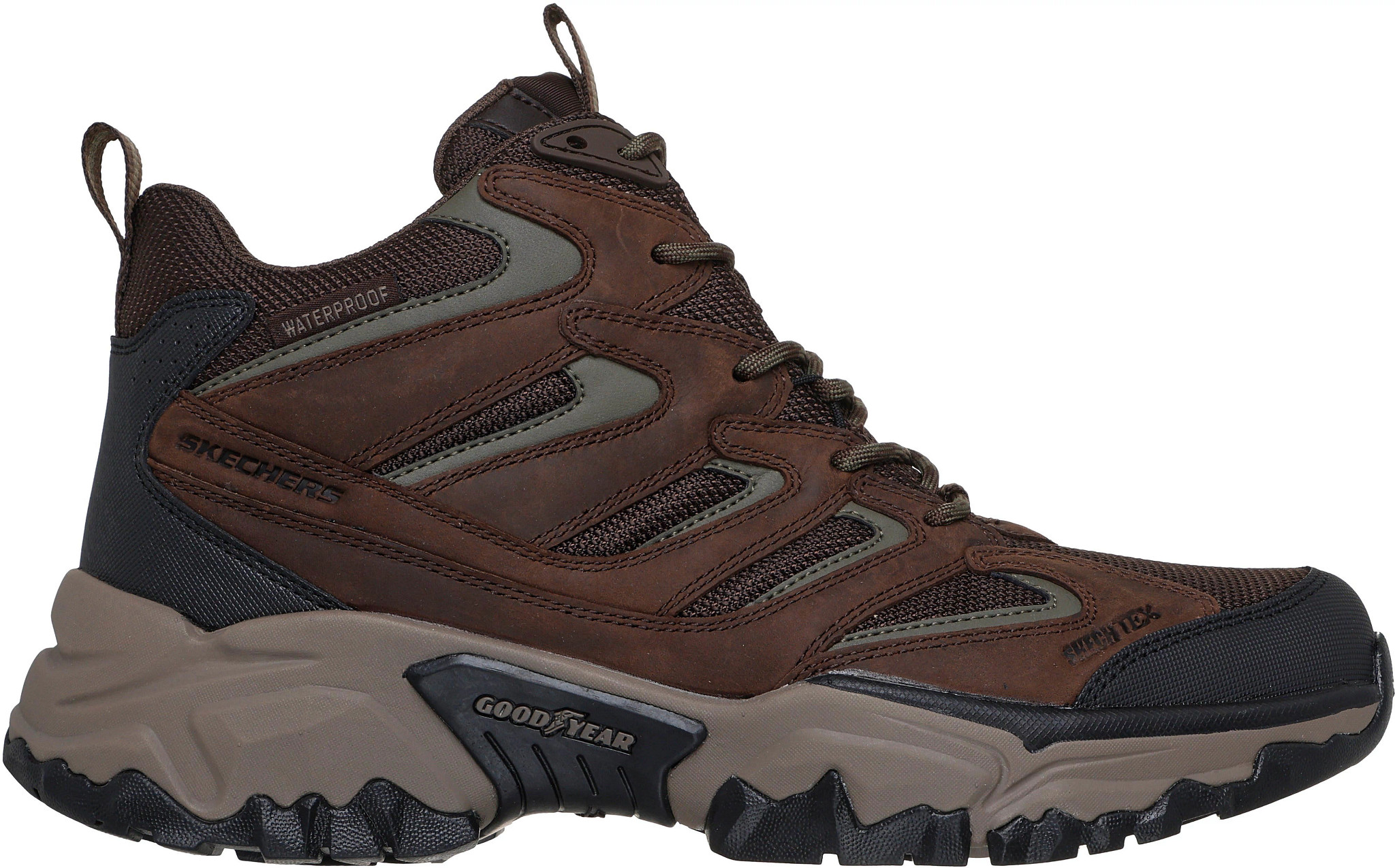 Men's Skechers Waterproof Terraform Emmett Hiker shown in Cocoa (Brown)