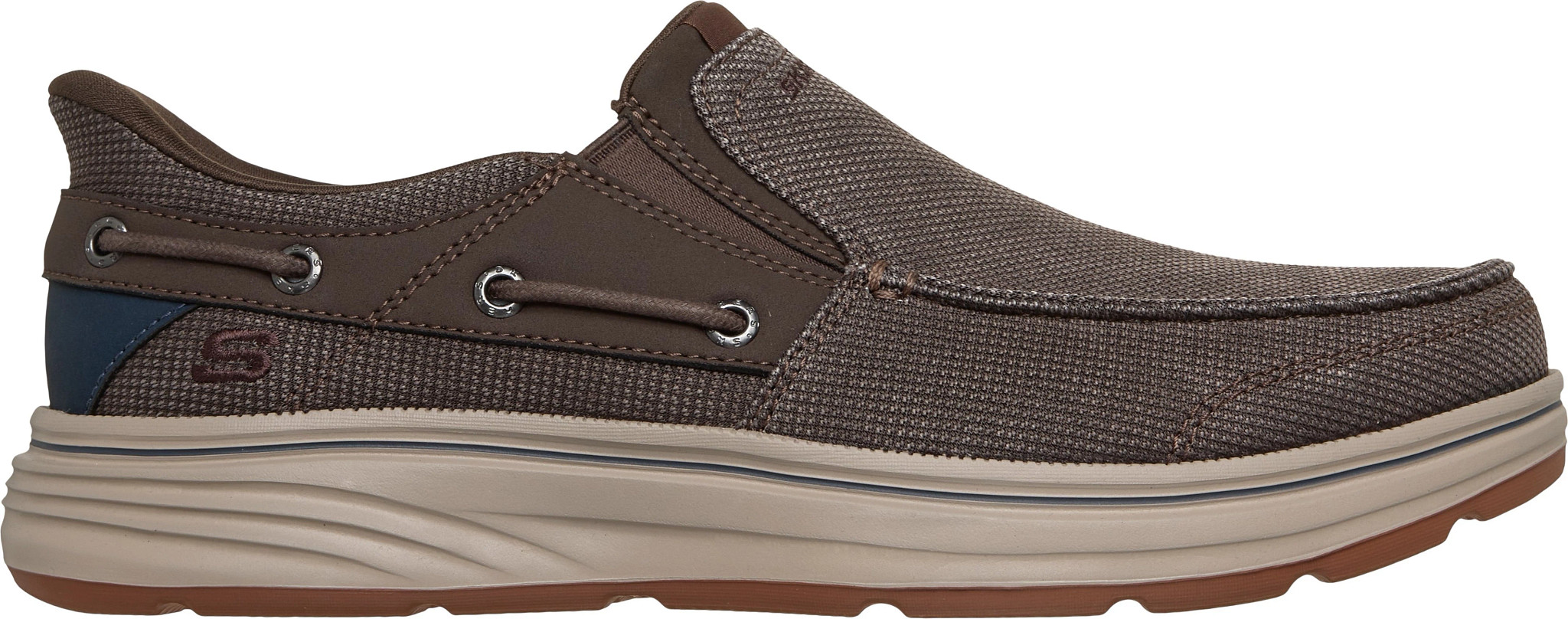 Men's Skechers Slip-Ins Relaxed Fit Troutt Rustic shown in Rustic Brown (Brown)