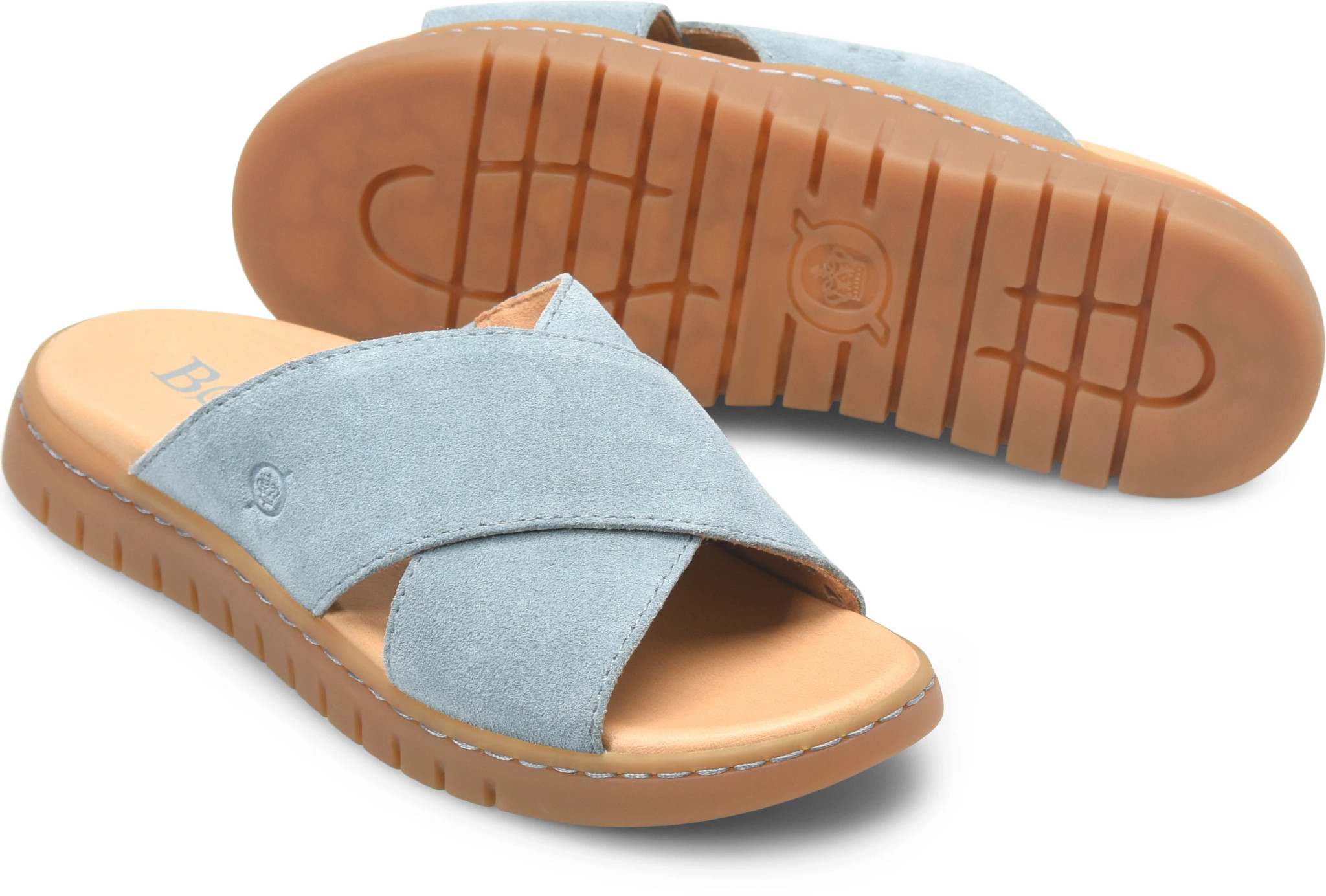 Adia shown in Light Blue Suede (Blue)