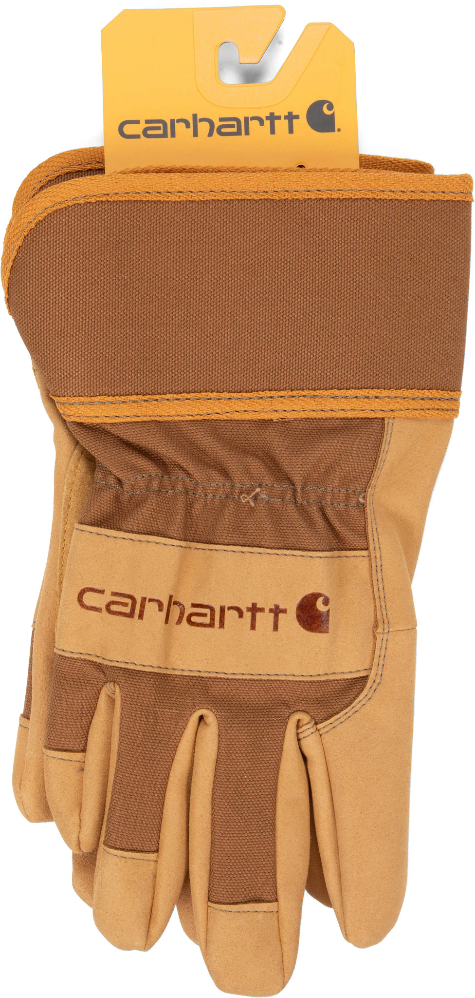 Men's Carhartt Duck Synthetic Leather Safety Cuff Glove shown in Brown (Brown)