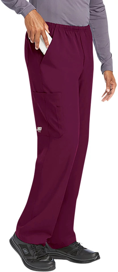 Men's Skechers Structure Elastic Cargo Pant shown in Burgundy (Burgundy)
