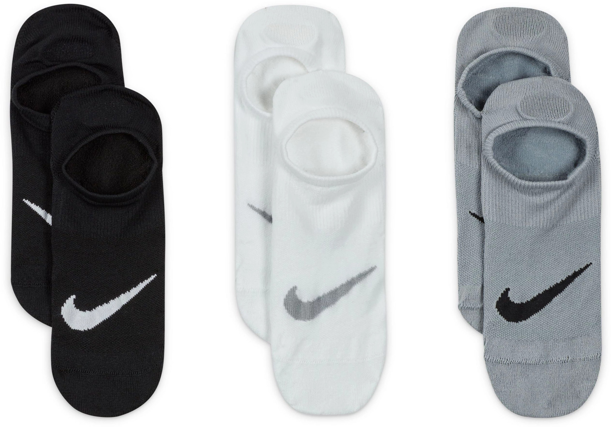 Women's Nike No Show 3 Pack shown in Multi/Bgw (Multicolor)