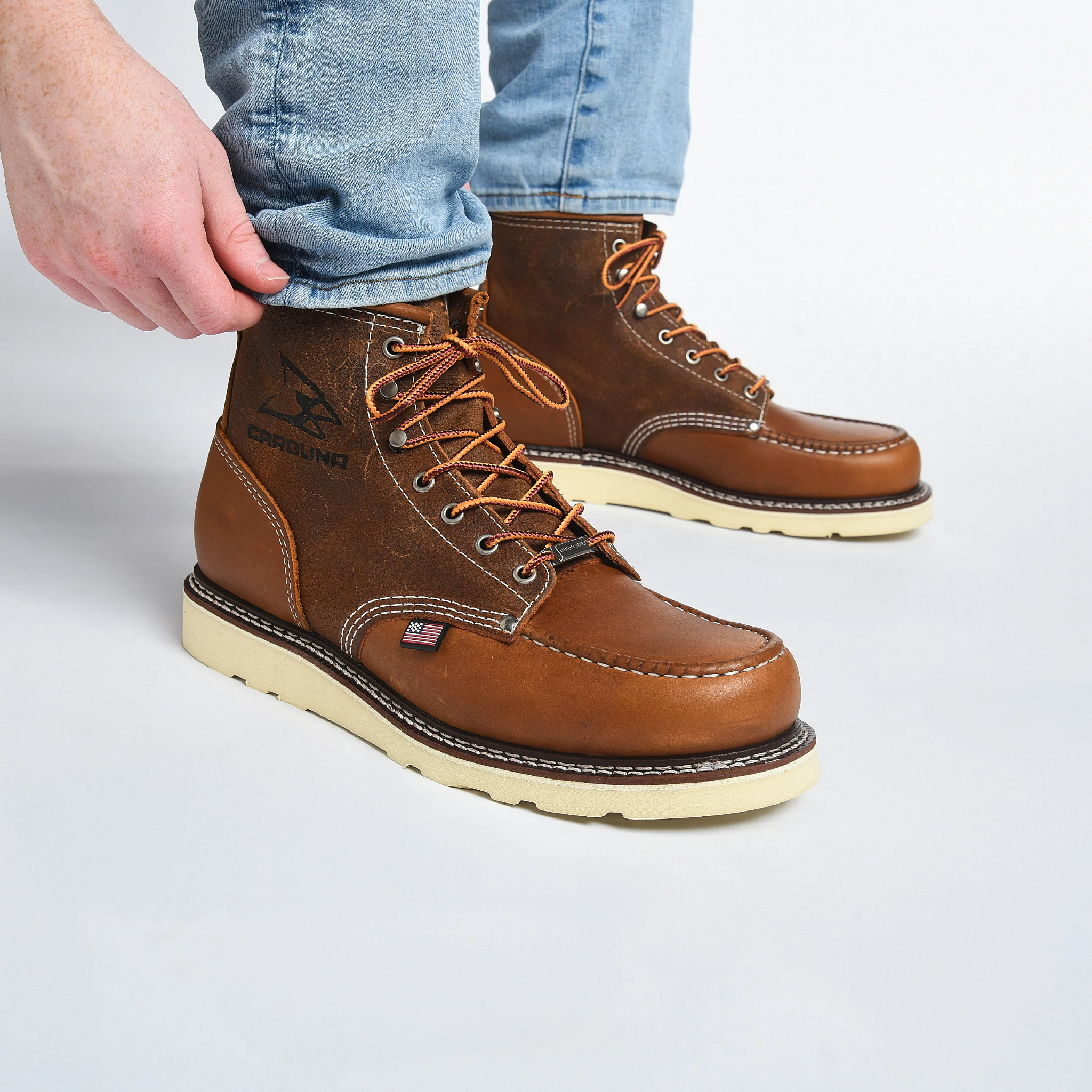 Union Built Amp 6" Soft Toe shown on model 