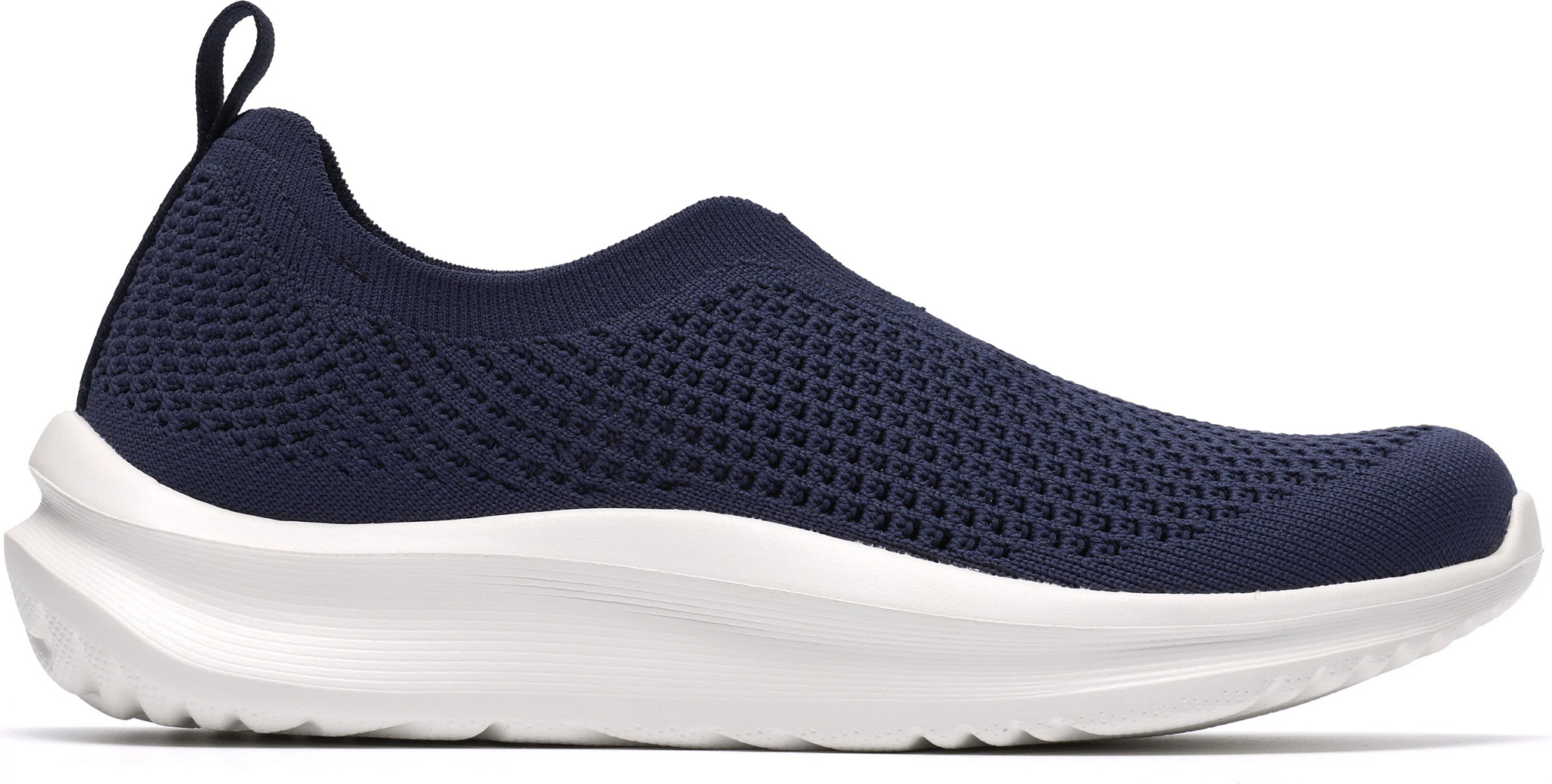 Women's Clarks Cloudsteppers Solevana Knit shown in Navy (Blue)