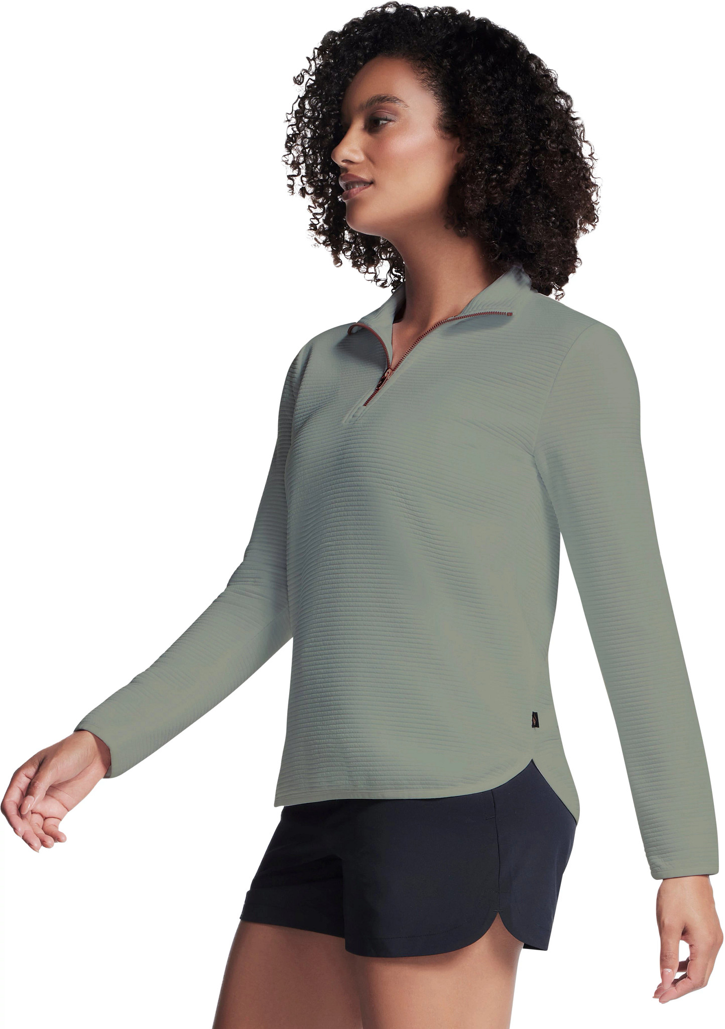 Women's Skechers Soft Knit Ottoman 1/4 Zip | Super Shoes