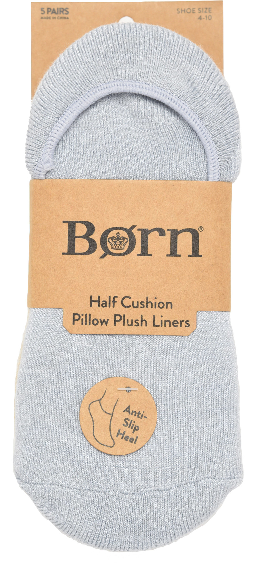 Ladies 5pk Half Cushioned No Show Liner Socks Born Shoes