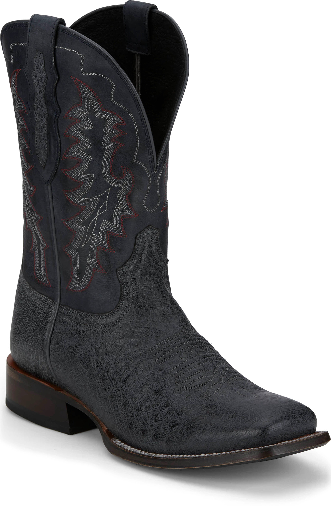 TONY LAMA MEN'S SMOOTH offers OSTRICH EXOTIC BOOTS Size 8D Square Toe