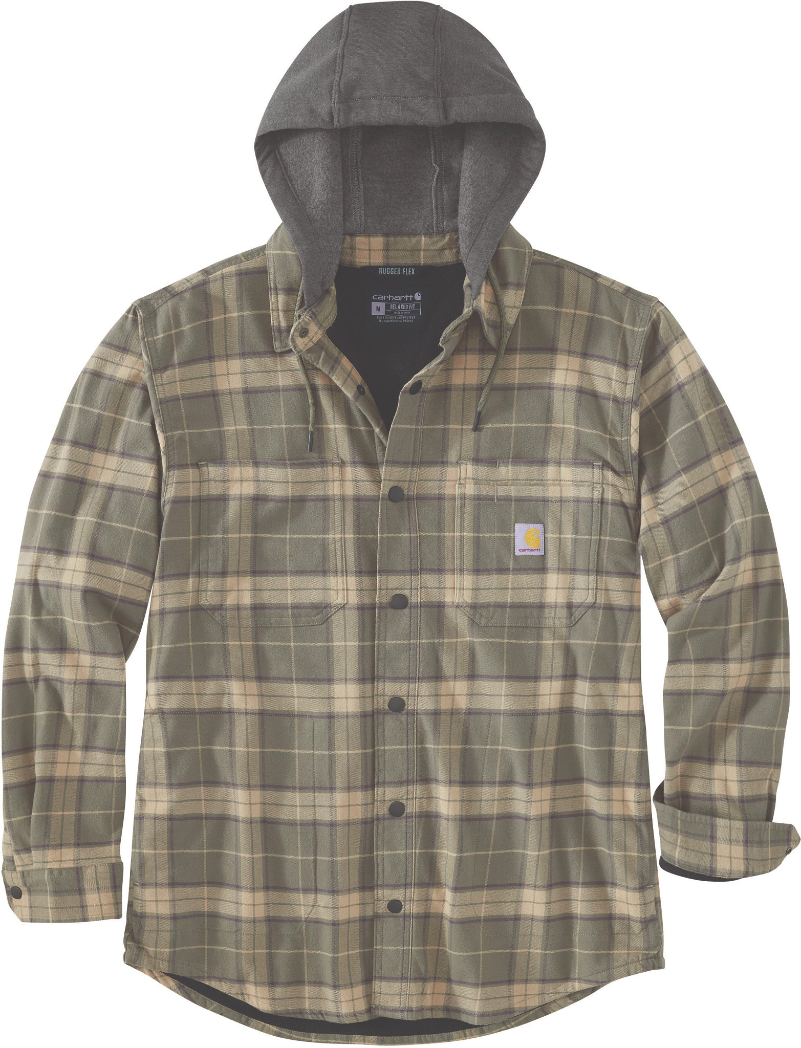 Fleece lined shops hooded flannel