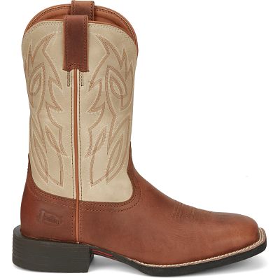 Bottes de cowboy western Justin vintage des années 1980 en Bottes de cowboy western Justin vintage des années 1980 en