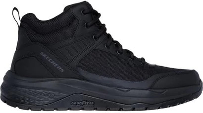 Men's Skechers 6 Inch Street Treader Scorron Tactical Boot shown in Black (Black)