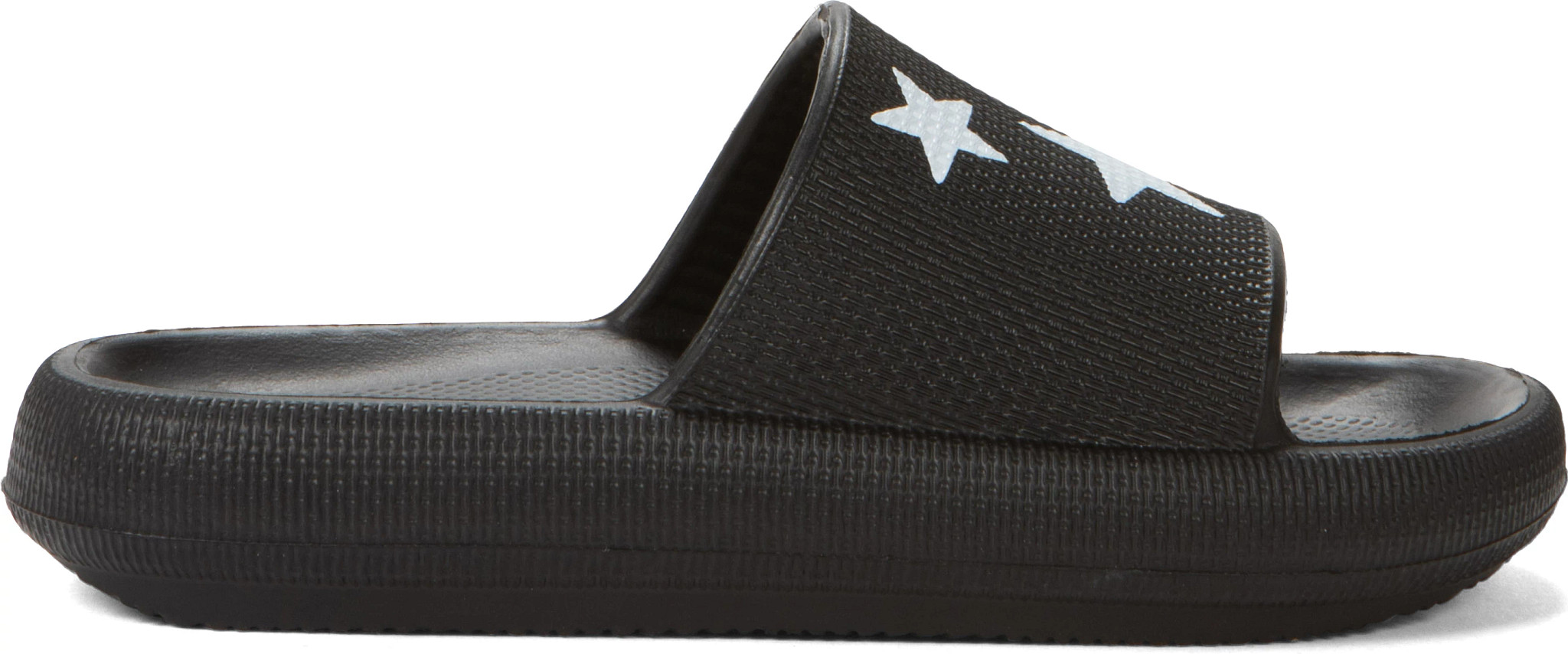 Girl's Mia Little Lexa Too Slide With Stars shown in Black/Silver (Black)